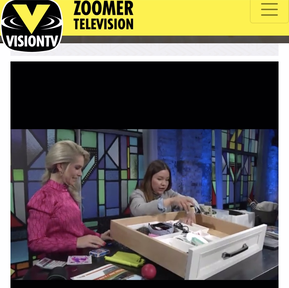 Michele Delory featured as an Organizing Expert on The Zoomer Television show in Toronto, Canada